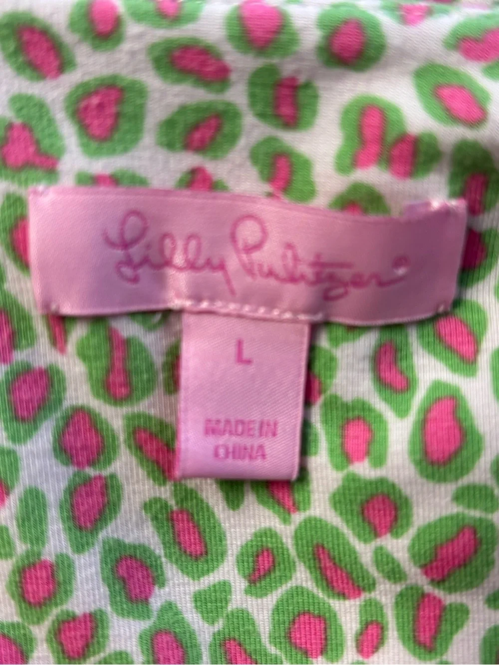 Lilly Pulitzer Green and Pink Printed Wrap-Style Women’s Dress Sz/10